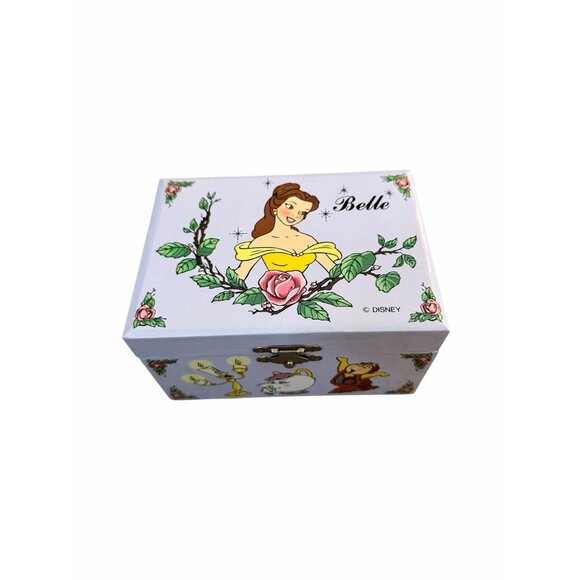 VTG 90s Disney Beauty and the Beast Music Jewelry Box